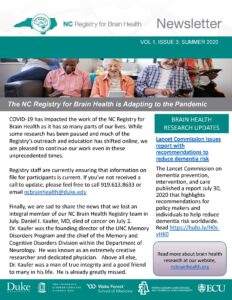 Summer 2020 Newsletter